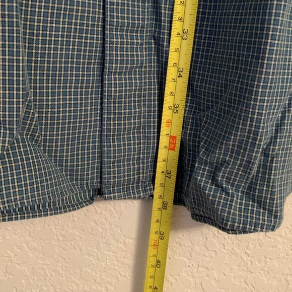 L.L. Bean Blue Casual Checkered Button Down Pocket Shirt Relaxed Fit Size XXL T - Picture 7 of 11